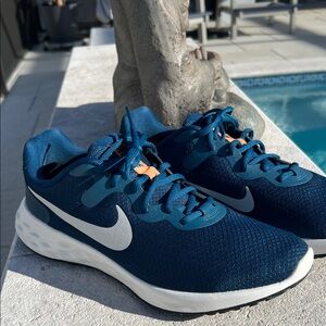 Nike Navy and White Athletic Shoes